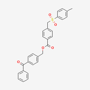 molecular formula C29H24O5S B4699695 4-benzoylbenzyl 4-{[(4-methylphenyl)sulfonyl]methyl}benzoate 