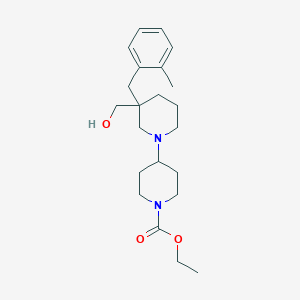 molecular formula C22H34N2O3 B4699714 ethyl 3-(hydroxymethyl)-3-(2-methylbenzyl)-1,4'-bipiperidine-1'-carboxylate 