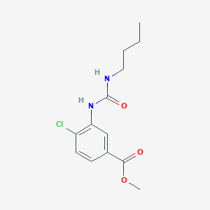 molecular formula C13H17ClN2O3 B4699723 methyl 3-{[(butylamino)carbonyl]amino}-4-chlorobenzoate 
