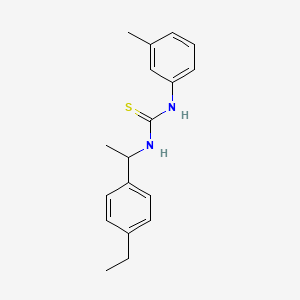 molecular formula C18H22N2S B4699727 N-[1-(4-ethylphenyl)ethyl]-N'-(3-methylphenyl)thiourea 