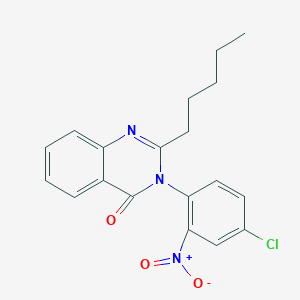 molecular formula C19H18ClN3O3 B4699733 3-(4-chloro-2-nitrophenyl)-2-pentyl-4(3H)-quinazolinone 