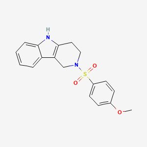 molecular formula C18H18N2O3S B4699752 2-[(4-methoxyphenyl)sulfonyl]-2,3,4,5-tetrahydro-1H-pyrido[4,3-b]indole 
