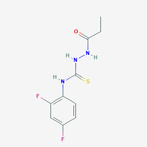 molecular formula C10H11F2N3OS B4699763 N-(2,4-difluorophenyl)-2-propionylhydrazinecarbothioamide 