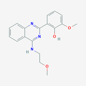 molecular formula C18H19N3O3 B4699771 2-methoxy-6-{4-[(2-methoxyethyl)amino]-2-quinazolinyl}phenol 
