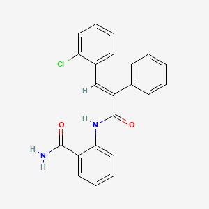molecular formula C22H17ClN2O2 B4699791 2-{[3-(2-chlorophenyl)-2-phenylacryloyl]amino}benzamide 