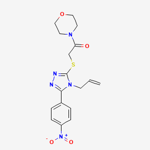 molecular formula C17H19N5O4S B4699808 4-({[4-allyl-5-(4-nitrophenyl)-4H-1,2,4-triazol-3-yl]thio}acetyl)morpholine 