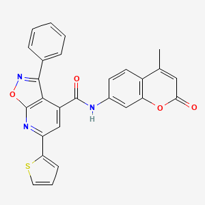 molecular formula C27H17N3O4S B4699825 N-(4-methyl-2-oxo-2H-chromen-7-yl)-3-phenyl-6-(2-thienyl)isoxazolo[5,4-b]pyridine-4-carboxamide 