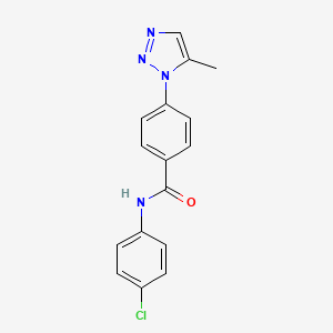 N-(4-chlorophenyl)-4-(5-methyl-1H-1,2,3-triazol-1-yl)benzamide