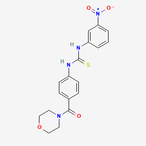 molecular formula C18H18N4O4S B4699829 N-[4-(4-morpholinylcarbonyl)phenyl]-N'-(3-nitrophenyl)thiourea 