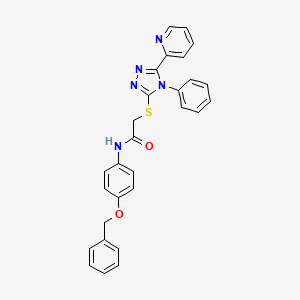 molecular formula C28H23N5O2S B4699843 N-[4-(benzyloxy)phenyl]-2-{[4-phenyl-5-(2-pyridinyl)-4H-1,2,4-triazol-3-yl]thio}acetamide 