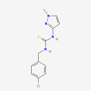 molecular formula C12H13ClN4S B4699855 N-(4-chlorobenzyl)-N'-(1-methyl-1H-pyrazol-3-yl)thiourea 