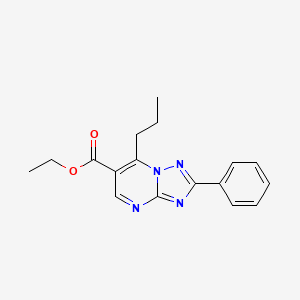 molecular formula C17H18N4O2 B4699895 ethyl 2-phenyl-7-propyl[1,2,4]triazolo[1,5-a]pyrimidine-6-carboxylate 