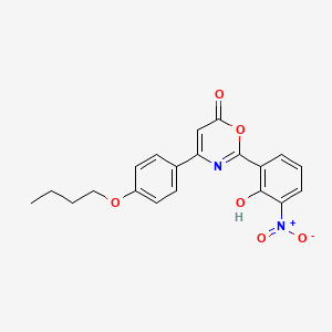molecular formula C20H18N2O6 B4699910 4-(4-butoxyphenyl)-2-(2-hydroxy-3-nitrophenyl)-6H-1,3-oxazin-6-one 
