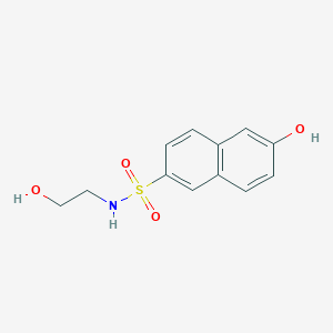 molecular formula C12H13NO4S B4699919 6-hydroxy-N-(2-hydroxyethyl)-2-naphthalenesulfonamide 