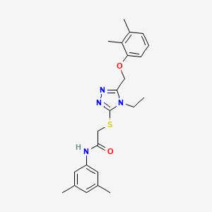 molecular formula C23H28N4O2S B4699938 2-({5-[(2,3-dimethylphenoxy)methyl]-4-ethyl-4H-1,2,4-triazol-3-yl}thio)-N-(3,5-dimethylphenyl)acetamide 