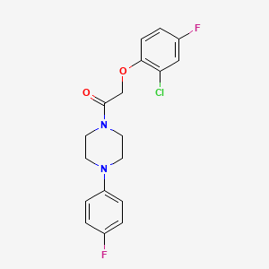 molecular formula C18H17ClF2N2O2 B4699943 1-[(2-chloro-4-fluorophenoxy)acetyl]-4-(4-fluorophenyl)piperazine 