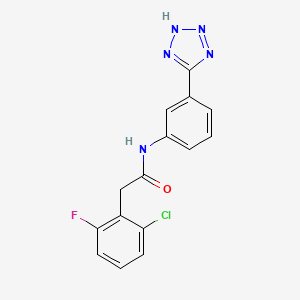 molecular formula C15H11ClFN5O B4699959 2-(2-chloro-6-fluorophenyl)-N-[3-(1H-tetrazol-5-yl)phenyl]acetamide 