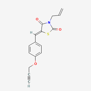 molecular formula C16H13NO3S B4699973 3-allyl-5-[4-(2-propyn-1-yloxy)benzylidene]-1,3-thiazolidine-2,4-dione 