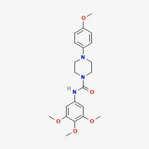 molecular formula C21H27N3O5 B4700022 4-(4-methoxyphenyl)-N-(3,4,5-trimethoxyphenyl)-1-piperazinecarboxamide 