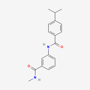 molecular formula C18H20N2O2 B4700033 3-[(4-isopropylbenzoyl)amino]-N-methylbenzamide 