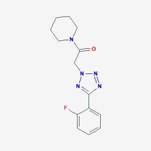 molecular formula C14H16FN5O B470005 2-[5-(2-Fluoro-phenyl)-tetrazol-2-yl]-1-piperidin-1-yl-ethanone CAS No. 447411-95-2