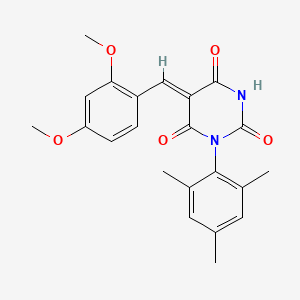 molecular formula C22H22N2O5 B4700081 5-(2,4-dimethoxybenzylidene)-1-mesityl-2,4,6(1H,3H,5H)-pyrimidinetrione 
