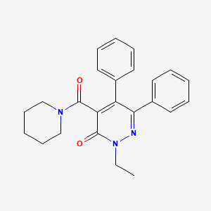 molecular formula C24H25N3O2 B4700108 2-ethyl-5,6-diphenyl-4-(1-piperidinylcarbonyl)-3(2H)-pyridazinone 