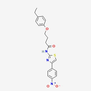 molecular formula C21H21N3O4S B4700111 4-(4-ethylphenoxy)-N-[4-(4-nitrophenyl)-1,3-thiazol-2-yl]butanamide 