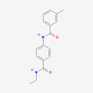 molecular formula C17H18N2O2 B4700143 N-{4-[(ethylamino)carbonyl]phenyl}-3-methylbenzamide 