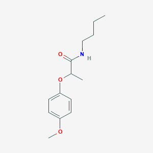 molecular formula C14H21NO3 B4700175 N-butyl-2-(4-methoxyphenoxy)propanamide 