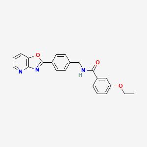 molecular formula C22H19N3O3 B4700183 3-ethoxy-N-(4-[1,3]oxazolo[4,5-b]pyridin-2-ylbenzyl)benzamide 