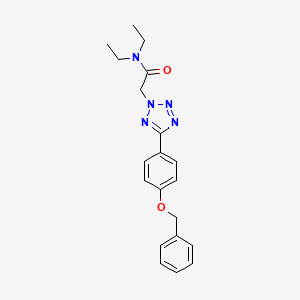 molecular formula C20H23N5O2 B4700187 2-{5-[4-(benzyloxy)phenyl]-2H-tetrazol-2-yl}-N,N-diethylacetamide 