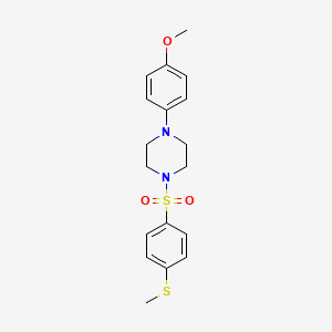 molecular formula C18H22N2O3S2 B4700208 1-(4-methoxyphenyl)-4-{[4-(methylthio)phenyl]sulfonyl}piperazine 