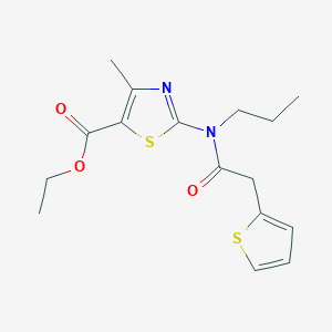 molecular formula C16H20N2O3S2 B4700232 ethyl 4-methyl-2-[propyl(2-thienylacetyl)amino]-1,3-thiazole-5-carboxylate 