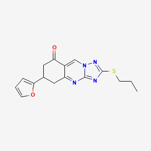 6-(2-furyl)-2-(propylthio)-6,7-dihydro[1,2,4]triazolo[5,1-b]quinazolin-8(5H)-one