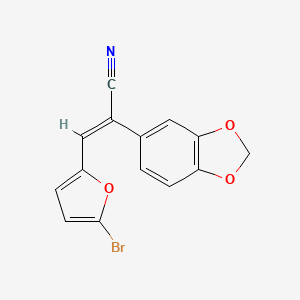 molecular formula C14H8BrNO3 B4700305 2-(1,3-benzodioxol-5-yl)-3-(5-bromo-2-furyl)acrylonitrile 