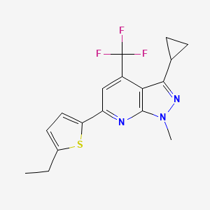 3-cyclopropyl-6-(5-ethyl-2-thienyl)-1-methyl-4-(trifluoromethyl)-1H-pyrazolo[3,4-b]pyridine