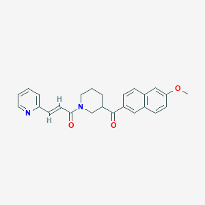 molecular formula C25H24N2O3 B4700324 (6-methoxy-2-naphthyl){1-[(2E)-3-(2-pyridinyl)-2-propenoyl]-3-piperidinyl}methanone 