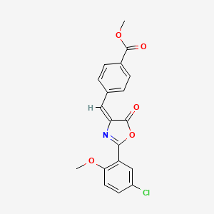 methyl 4-{[2-(5-chloro-2-methoxyphenyl)-5-oxo-1,3-oxazol-4(5H)-ylidene]methyl}benzoate