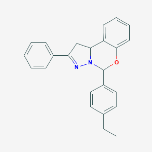 molecular formula C24H22N2O B470035 5-(4-Ethylphenyl)-2-phenyl-1,10b-dihydropyrazolo[1,5-c][1,3]benzoxazine CAS No. 401607-86-1