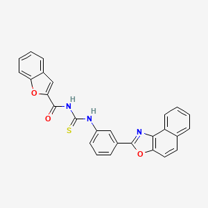 N-{[(3-naphtho[1,2-d][1,3]oxazol-2-ylphenyl)amino]carbonothioyl}-1-benzofuran-2-carboxamide