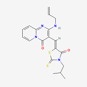 molecular formula C19H20N4O2S2 B4700357 2-(allylamino)-3-[(3-isobutyl-4-oxo-2-thioxo-1,3-thiazolidin-5-ylidene)methyl]-4H-pyrido[1,2-a]pyrimidin-4-one CAS No. 431926-45-3