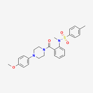 molecular formula C26H29N3O4S B4700379 N-(2-{[4-(4-methoxyphenyl)-1-piperazinyl]carbonyl}phenyl)-N,4-dimethylbenzenesulfonamide 