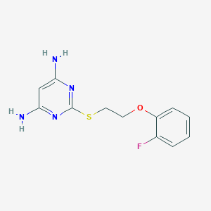 molecular formula C12H13FN4OS B470040 2-{[2-(2-Fluorophenoxy)ethyl]sulfanyl}pyrimidine-4,6-diamine CAS No. 347341-50-8