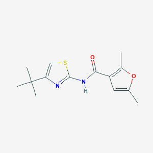 molecular formula C14H18N2O2S B4700407 N-(4-tert-butyl-1,3-thiazol-2-yl)-2,5-dimethyl-3-furamide 