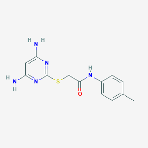 molecular formula C13H15N5OS B470041 2-[(4,6-diaminopyrimidin-2-yl)sulfanyl]-N-(4-methylphenyl)acetamide CAS No. 332910-48-2