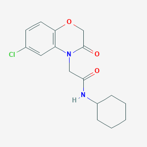molecular formula C16H19ClN2O3 B4700410 2-(6-chloro-3-oxo-2,3-dihydro-4H-1,4-benzoxazin-4-yl)-N-cyclohexylacetamide 