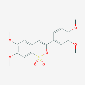 molecular formula C18H18O7S B4700422 3-(3,4-dimethoxyphenyl)-6,7-dimethoxy-2,1-benzoxathiine 1,1-dioxide 