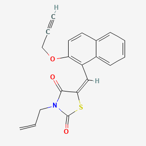 molecular formula C20H15NO3S B4700438 3-allyl-5-{[2-(2-propyn-1-yloxy)-1-naphthyl]methylene}-1,3-thiazolidine-2,4-dione 