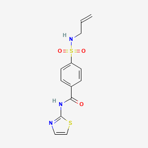 molecular formula C13H13N3O3S2 B4700468 4-[(allylamino)sulfonyl]-N-1,3-thiazol-2-ylbenzamide 